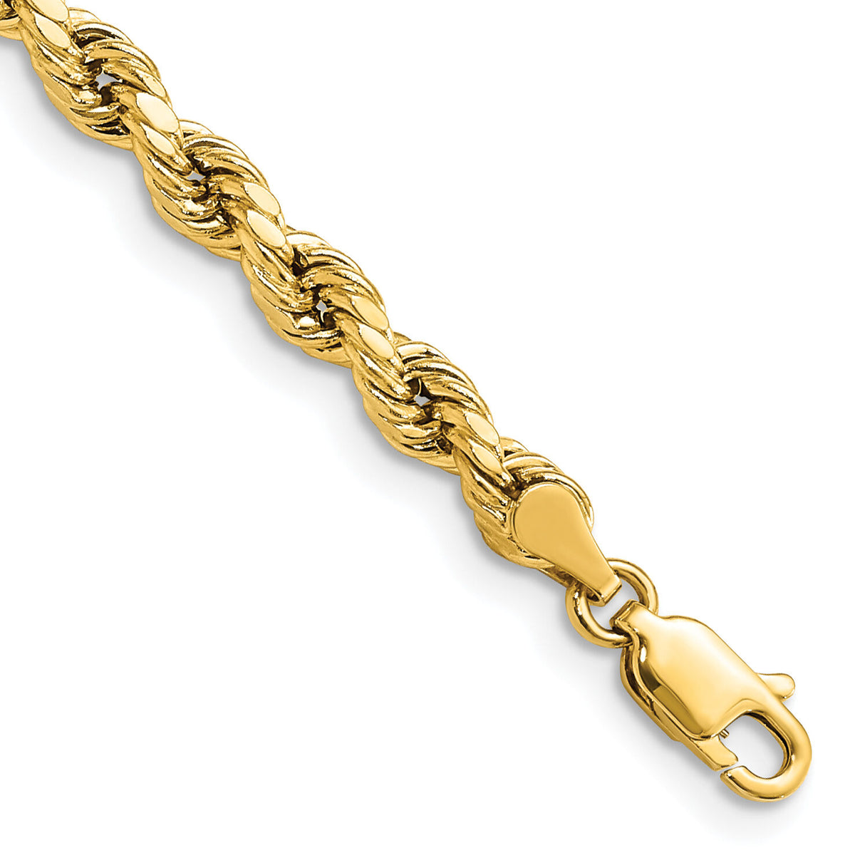 14k 4mm Semi-solid D/C Rope Chain-DH030-7