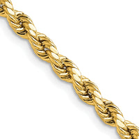 14k 4mm Semi-solid D/C Rope Chain-DH030-24