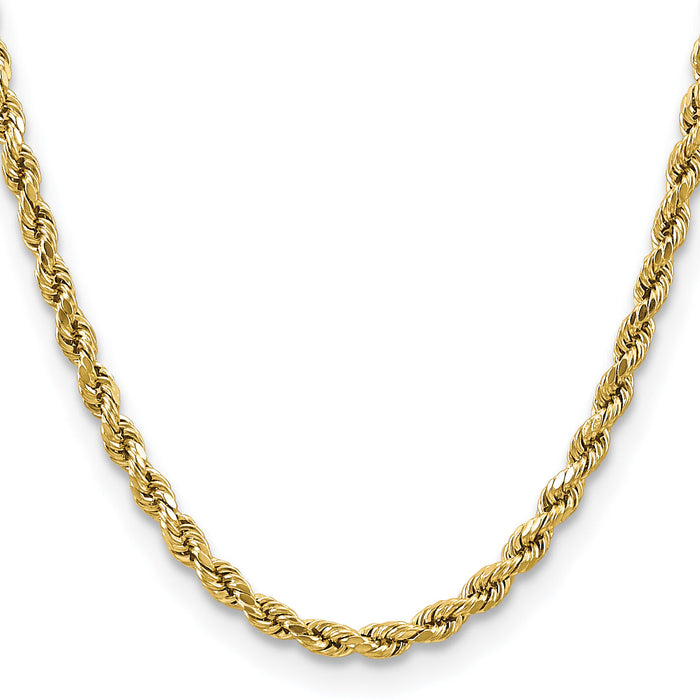 14k 4.9mm Semi-solid D/C Rope Chain-DH035-24