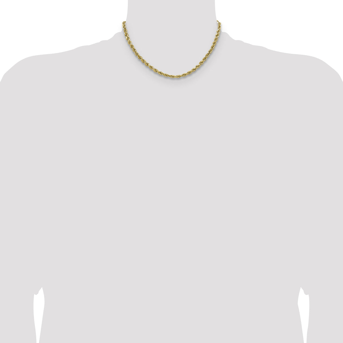 14k 4.9mm Semi-solid D/C Rope Chain-DH035-16