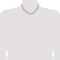 14k 4.9mm Semi-solid D/C Rope Chain-DH035-16