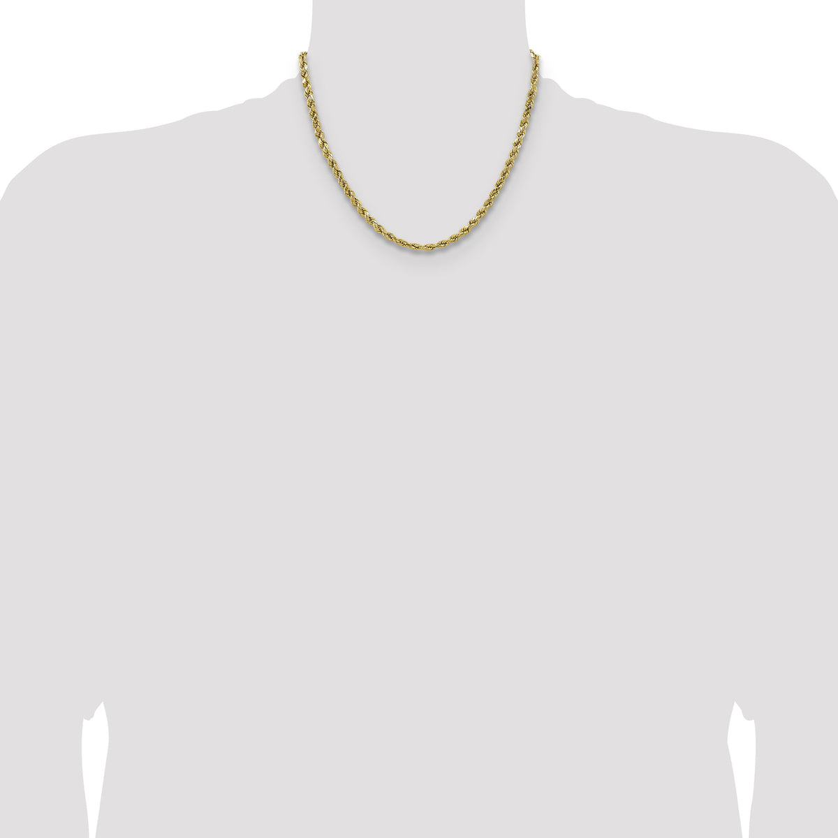 14k 4.9mm Semi-solid D/C Rope Chain-DH035-18