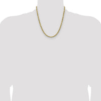 14k 4.9mm Semi-solid D/C Rope Chain-DH035-20