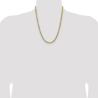 14k 4.9mm Semi-solid D/C Rope Chain-DH035-22