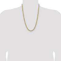 14k 4.9mm Semi-solid D/C Rope Chain-DH035-24