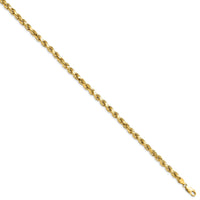 14k 4.9mm Semi-solid D/C Rope Chain-DH035-7