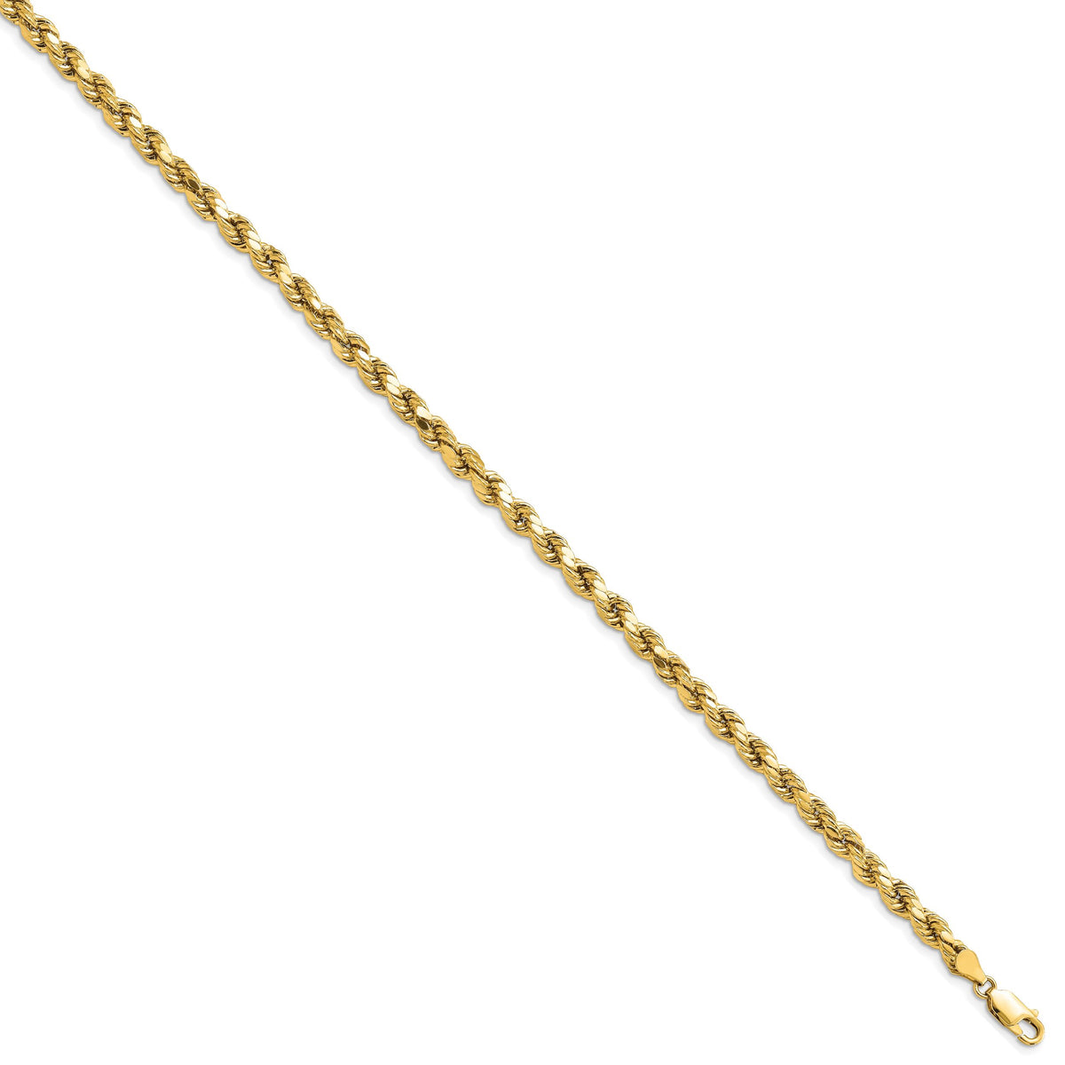 14k 4.9mm Semi-solid D/C Rope Chain-DH035-8