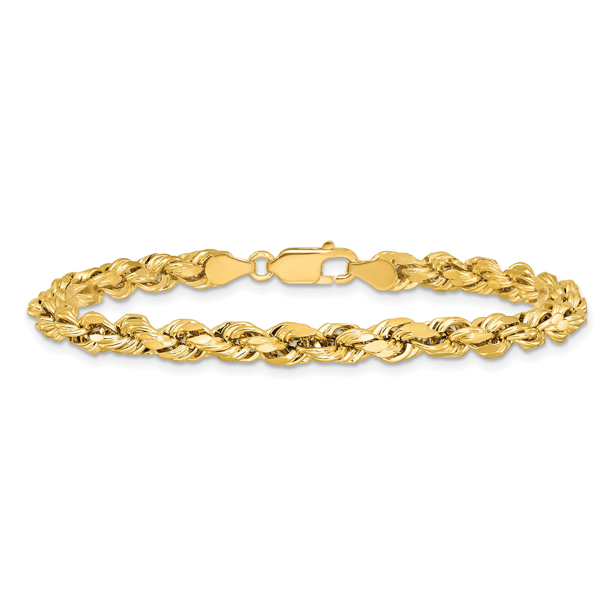 14k 4.9mm Semi-solid D/C Rope Chain-DH035-8