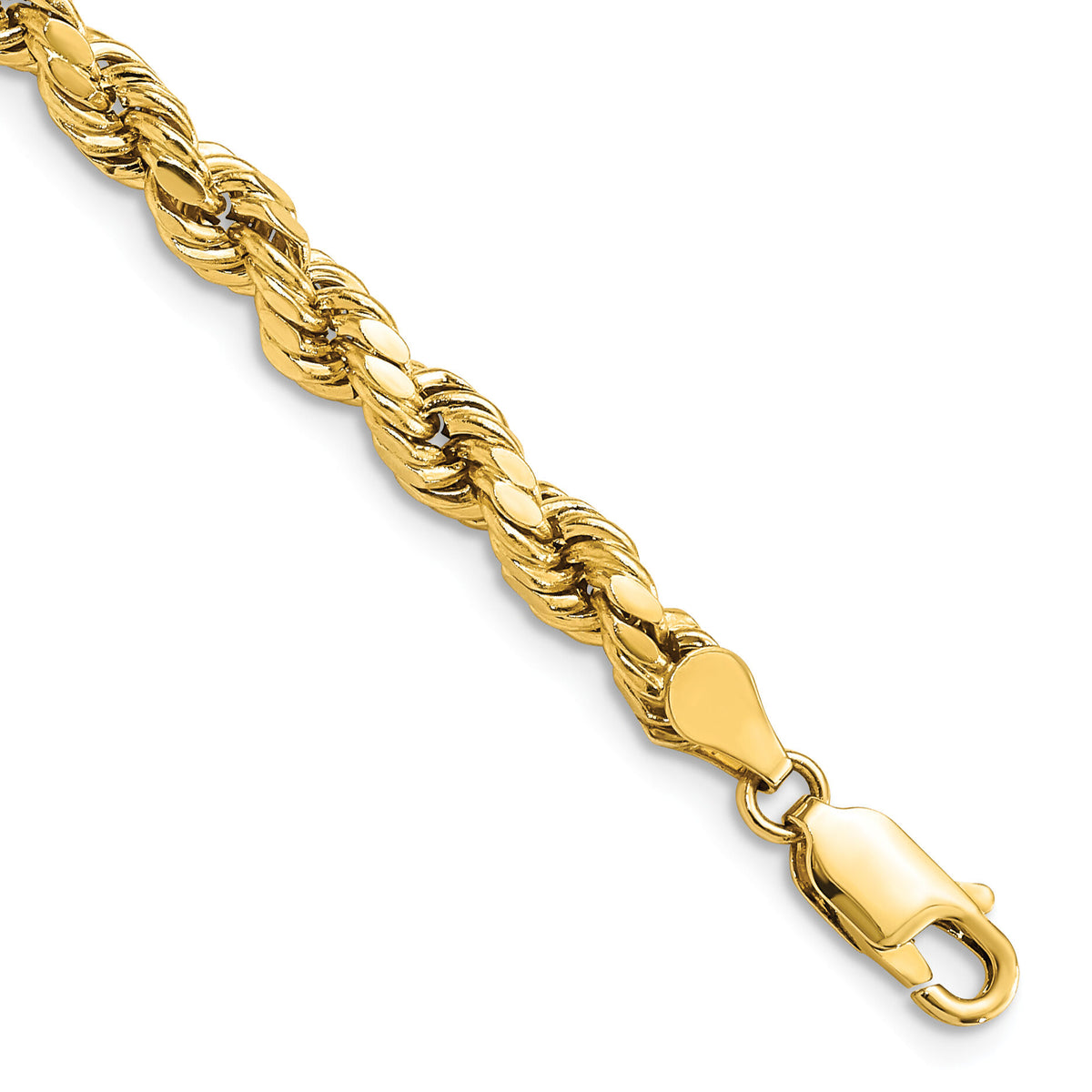 14k 4.9mm Semi-solid D/C Rope Chain-DH035-8