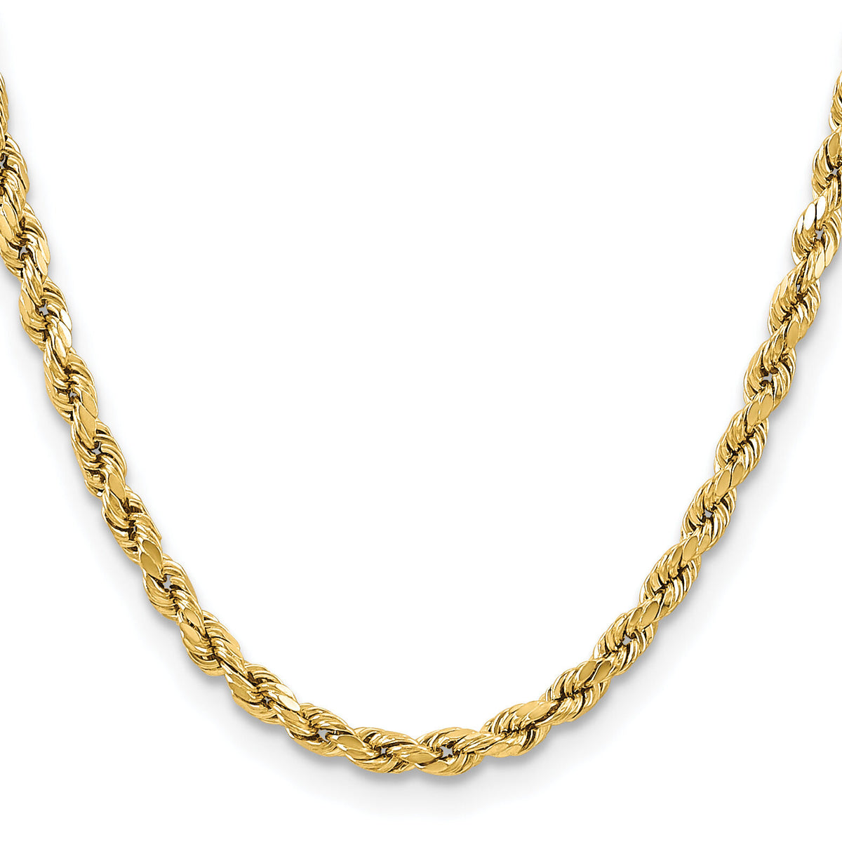 14k 5.5mm Semi-solid D/C Rope Chain-DH040-22