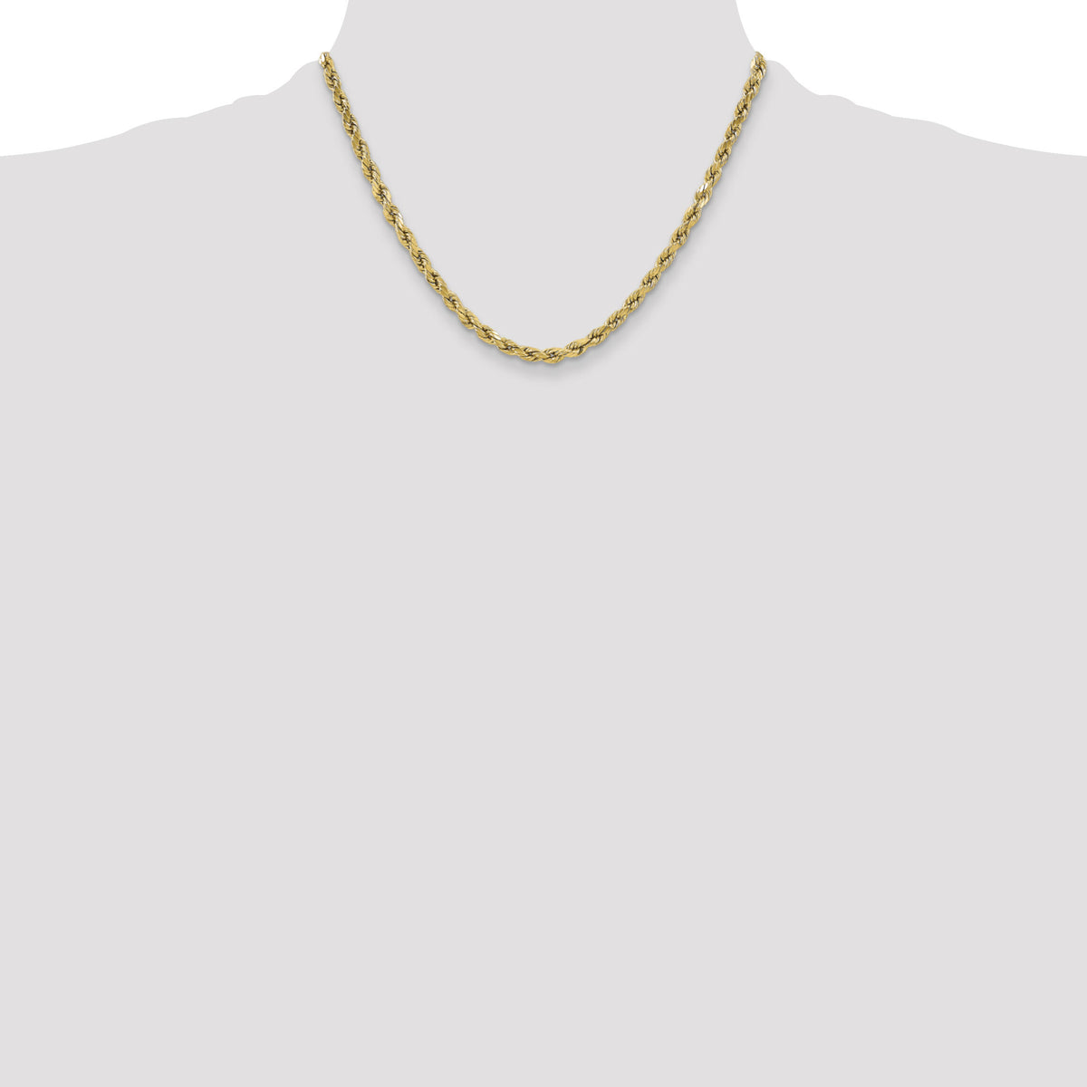 14k 5.5mm Semi-solid D/C Rope Chain-DH040-18