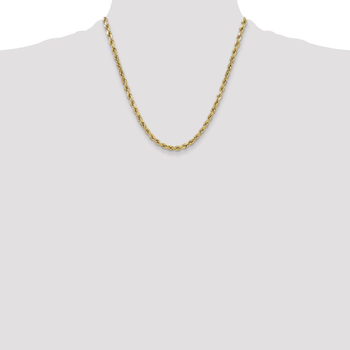 14k 5.5mm Semi-solid D/C Rope Chain-DH040-20