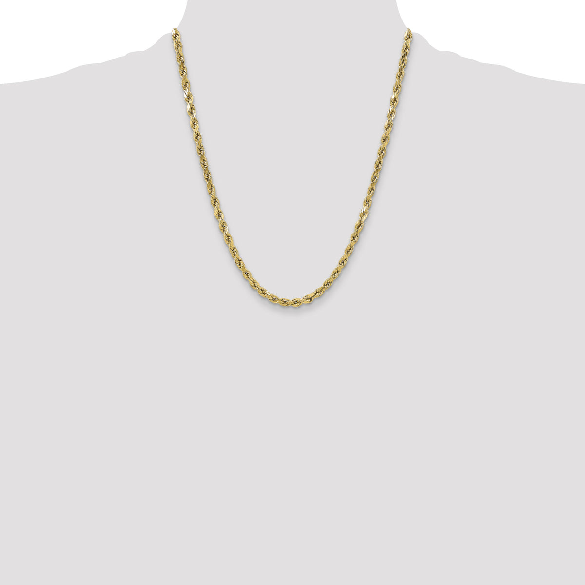 14k 5.5mm Semi-solid D/C Rope Chain-DH040-22