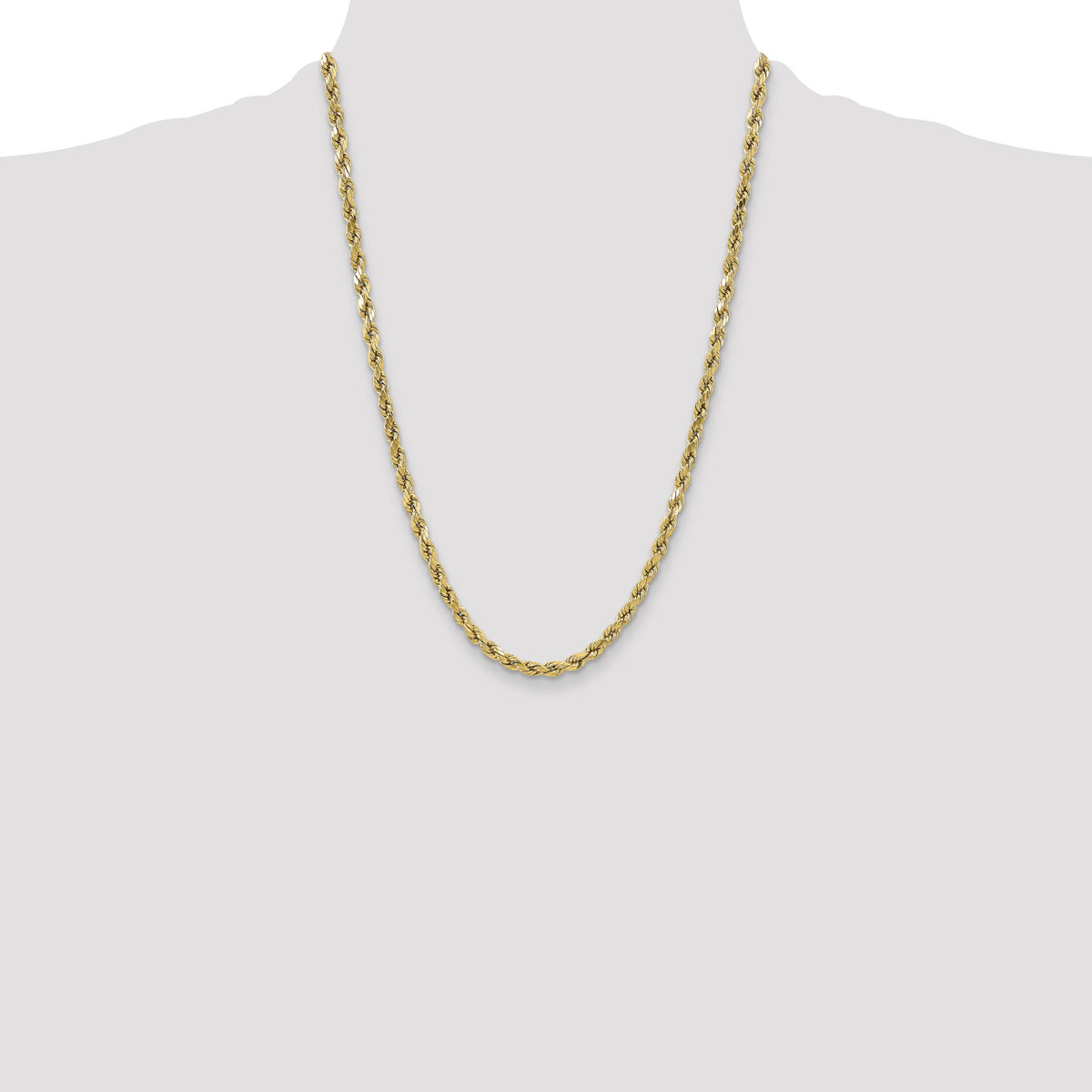 14k 5.5mm Semi-solid D/C Rope Chain-DH040-24