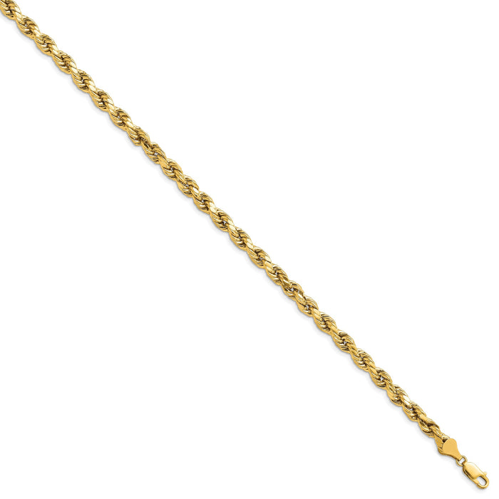 14k 5.5mm Semi-solid D/C Rope Chain-DH040-7