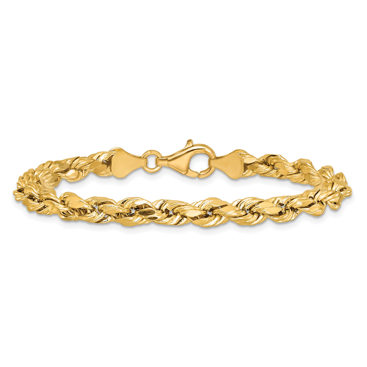 14k 5.5mm Semi-solid D/C Rope Chain-DH040-8