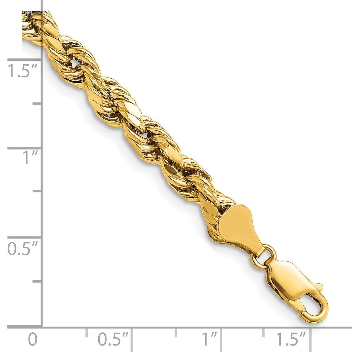 14k 5.5mm Semi-solid D/C Rope Chain-DH040-7