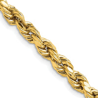 14k 5.5mm Semi-solid D/C Rope Chain-DH040-22