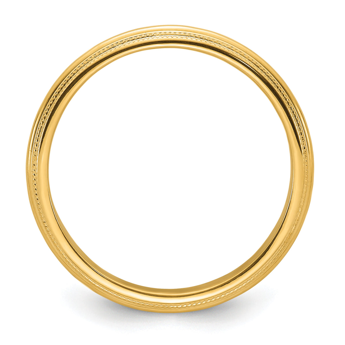 14KY 5mm Double Milgrain Comfort Fit Band-DMC050