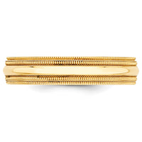 14KY 5mm Double Milgrain Comfort Fit Band-DMC050