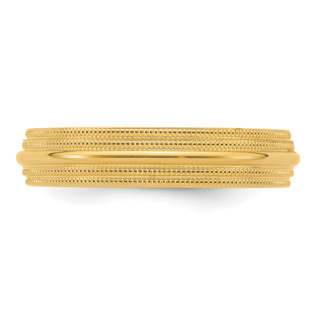 14KY 5mm Double Milgrain Comfort Fit Band-DMC050