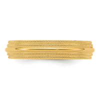 14KY 5mm Double Milgrain Comfort Fit Band-DMC050