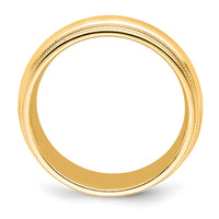 14KY 8mm Double Milgrain Comfort Fit Band-DMC080