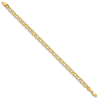 14k Double Link Charm Bracelet-DO502-8