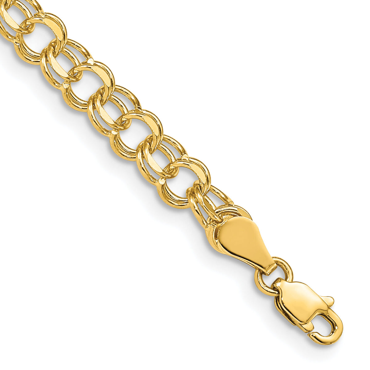 14k Double Link Charm Bracelet-DO502-7