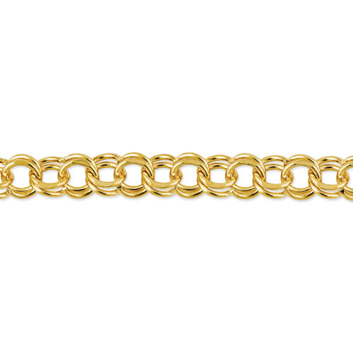 14KY Double Link Charm Bracelet-DO503-7