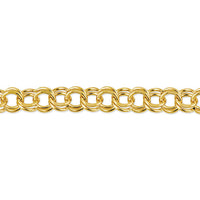 14KY Double Link Charm Bracelet-DO503-7