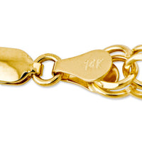 14KY Double Link Charm Bracelet-DO503-8