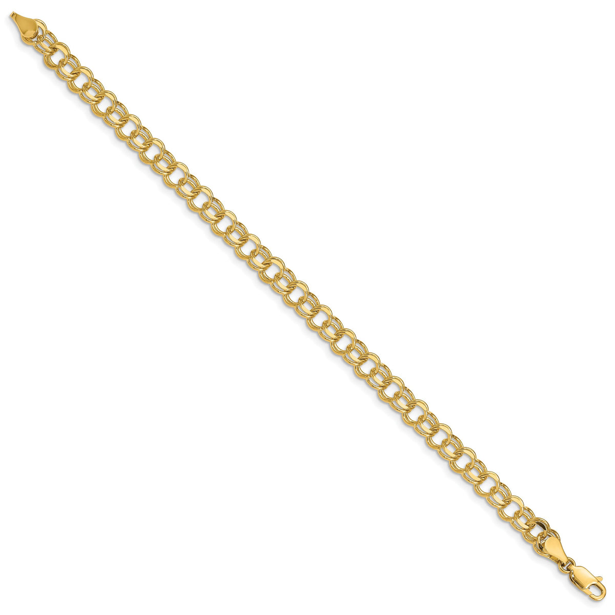 14KY Double Link Charm Bracelet-DO503-7