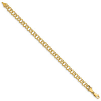 14KY Double Link Charm Bracelet-DO503-8