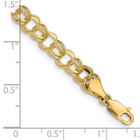 14KY Double Link Charm Bracelet-DO503-7