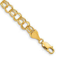 14k Double Link Charm Bracelet-DO504-8
