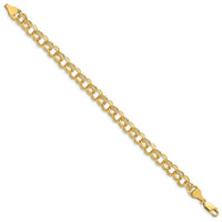 14k Double Link Charm Bracelet-DO505-8