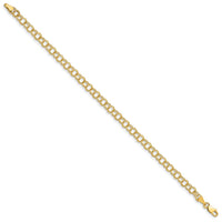 14k Double Link Charm Bracelet-DO506-7