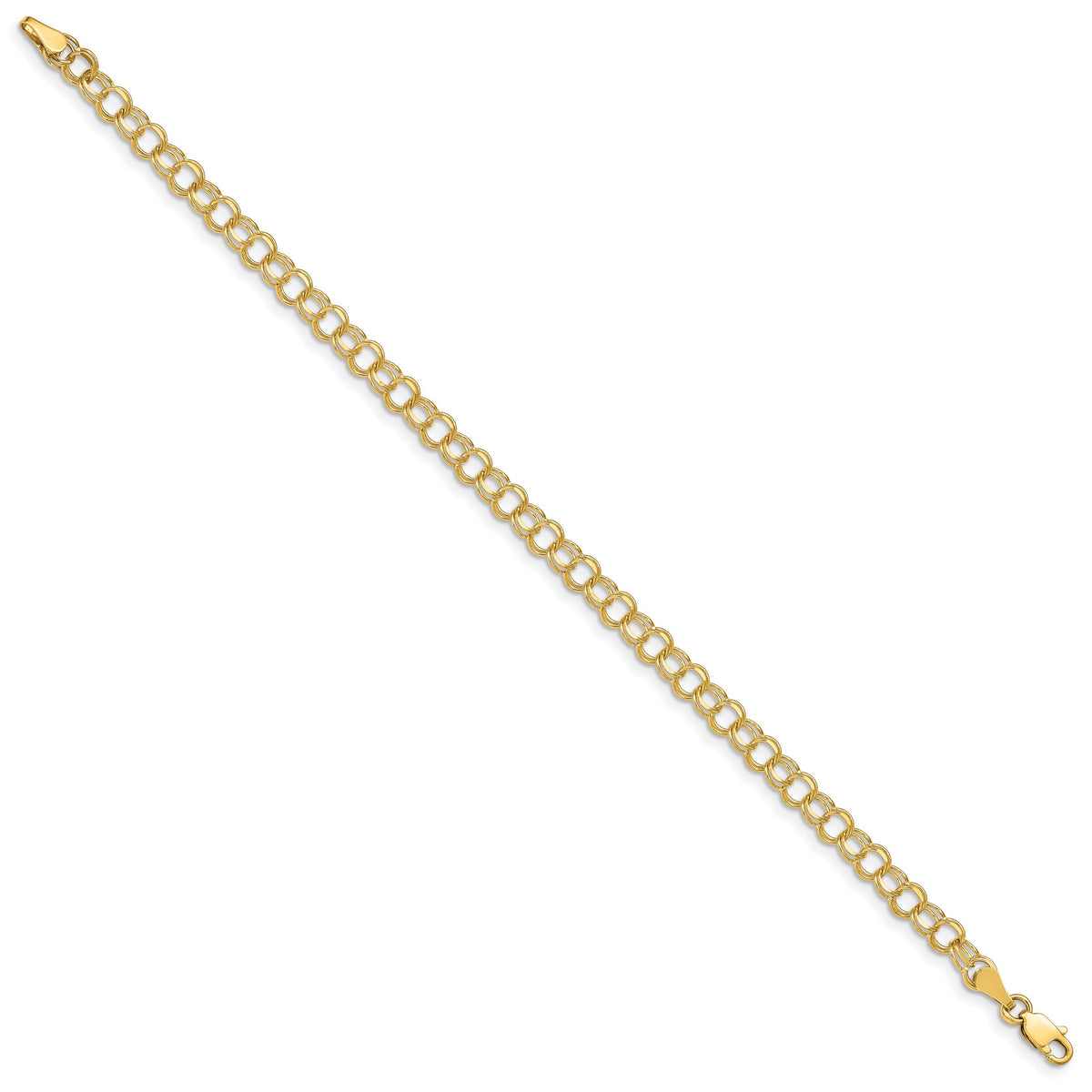 14k Double Link Charm Bracelet-DO506-8