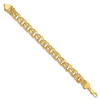 14k Double Link Charm Bracelet-DO509-7