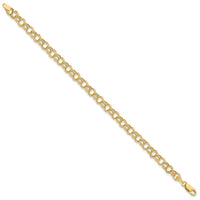14k Hollow Double Link Charm Bracelet-DO541-7