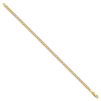 14k 3.5mm Solid Double Link Charm Bracelet-DO554-7
