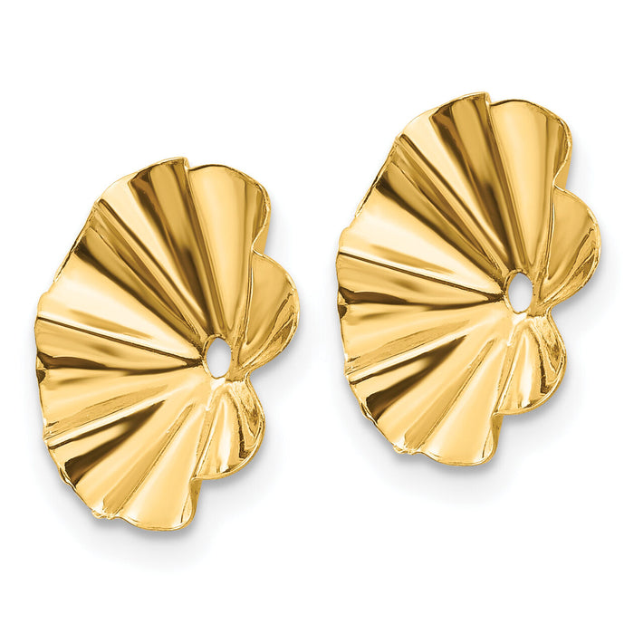14k Polished Fancy Earring Jackets-E1017