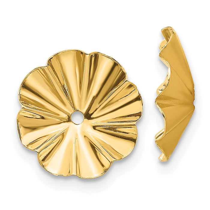 14k Polished Fancy Earring Jackets-E1017
