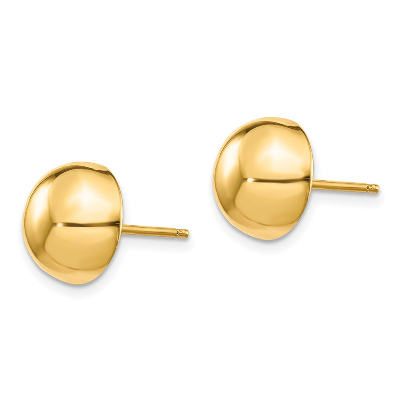 14k Polished 10mm Half Ball Post Earrings-E1034