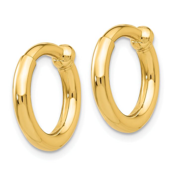 14k Non-Pierced Hoop Earrings-E658
