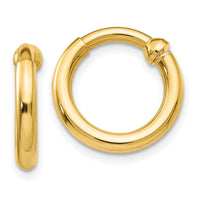 14k Non-Pierced Hoop Earrings-E658