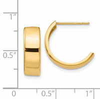 14K Hoop Earrings-E683