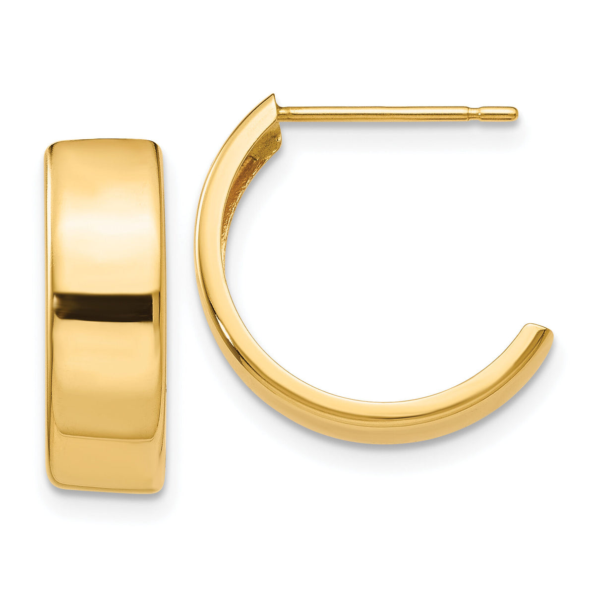 14K Hoop Earrings-E683