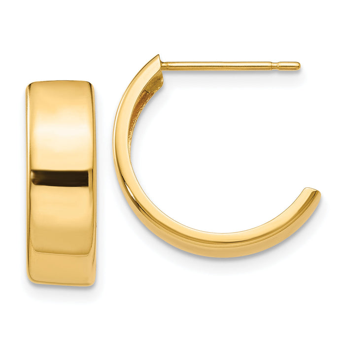 14K Hoop Earrings-E683